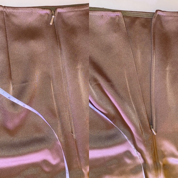 Georgia Alice INTERMIX Maxi Satin Tube Skirt in Beige Size 2 - Picture 16 of 16